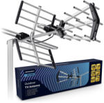 Berdsen TV antenna, Berdsen BD-950, ezüst, kültéri, 4K Ultra HD kompatibilis, VHF + UHF, DVB-T/T2, LTE szűrős, 12 dB erősítés, 80 km hatótáv (TE395000)