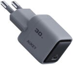 AUKEY Incarcator de retea PA-C1 GY, 30W, fast charge, 1 x USB-C, Negru (LLTSDEN1059204) - pcone