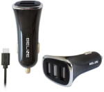 Beline Car charger 3xUSB 4A with USB-C cable 100cm black (Beli0017) - pcone