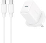 JOYROOM Incarcator de retea JR-TCF20 PD 20W Wall Charger (UK Plug) with 1m USB-C Cable - White (JR-TCF20_UK_Cable)