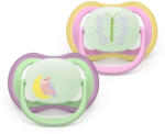 Philips Залъгалки Philips Avent Ultra Air Night 6-18м птица и пеперуда, розови (Ultra Air Night)