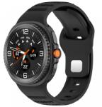 Cellect Samsung Galaxy Watch 8/Classic, bordázott 22mm óraszíj, Fekete (CEL-STRAPR-WATCH8-BK)