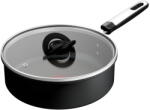Tefal Cratita cu capac Tefal Excellence, 24 cm, 3.3L, inductie, invelis antiaderent, indicator Thermo-Signal, aluminiu, Negru (3168430375505)