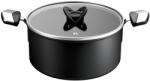 Tefal Oala cu capac Tefal Excellence, 24 cm, 5L, inductie, invelis antiaderent, indicator Thermo-Signal, aluminiu, Negru (3168430376571)