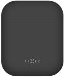 FIXED Ultravékony szilikon tok Silky Apple Airpods-hoz, Fekete (FIXSIL-753-BK) - tutitinta