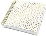 Sigel Spirálfüzet, 234x215 mm, sima, 120 lap, keményfedeles, SIGEL "Jolie Golden Rain (SIJQ100) - tutitinta