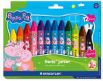 STAEDTLER Zsírkréta, hatszögletű, jumbo, STAEDTLER „Noris® junior 224, Peppa malac, 12 szín (TS224C12L1) - tutitinta