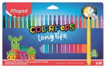 Maped Filctoll készlet, 3, 7 mm, kimosható, MAPED „Color'Peps Long Life 2, 24 különböző szín (IMA844002) - tutitinta