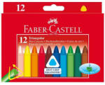 Faber-Castell Zsírkréta, háromszögletű, FABER-CASTELL , 12 különböző szín (TFC120010) - tutitinta
