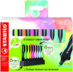 STABILO Szövegkiemelő készlet, 2-5 mm, STABILO "Green Boss Pastel", 8 db-os asztali készlet (TS6070085) - tutitinta