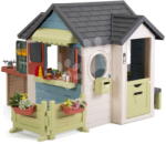 Smoby Căsuță restaurant cu gard de grădină Chef House Life Smoby cu bucătărie extensibilă, cu filtru UV, de la 24 luni (SM810307-Y) Casuta pentru copii