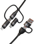 USAMS Cablu de Date 6in1, USB, Type C la Lightning, USB, Type C, Fast Charging, 100W, 1.2m - Usams (US-SJ645) - Black (KF2316388) - vexio