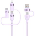 USAMS Cablu de Date 6in1, USB, Type C la Lightning, USB, Type C, Fast Charging, 100W, 1.2m - Usams (US-SJ645) - Purple (KF2316389) - vexio