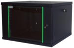 Deckro Cabinet Metalic Deckro 6U 600x600, de perete, usa din sticla, panouri detasabile si securizate, dezasamblat, Negru (DM2606006UBB01FP)