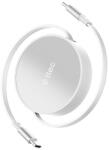 Ttec Cablu ttec - Mini Retractable, 100W, USB-C/USB-C, alb (8694470828275)