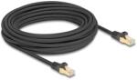 Delock RJ45 cablu de rețea cu manta împletită Cat. 6A S/FTP de la mascul la mascul 10 m negru