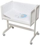 Interbaby Mini pătuț pentru bebeluși Interbaby - Ursuleț, cu set de dormit, albastru (CM024-01)