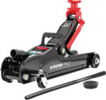 Strend Pro Hidraulikus emelő, Strend Pro Premium, fekete/piros, gurulós, 2500 kg teherbírás, 8, 5-36, 5 cm emelési magasság, alacsony profilú (TC146880)