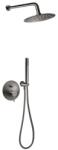 FERRO Ciriculus beépíthető zuhanyszett, gun metal, 2 funkciós (FE-BCK7PGM-SET1-S)