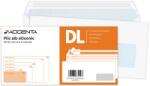 ACCENTA Plic DL alb siliconic fereastra dreapta, 25 buc/set, ACCENTA