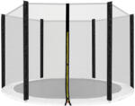 INLEA Plasă de protecție exterioară pentru trambulină PREMIUM Jump, cu diametrul total de 305 cm, pentru 6 stâlpi - negru (IN06-0007)