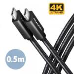 AXAGON USB-C 100W adatkábel (0.5m) (BUCM32-CM05AB) (26766)