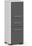  DULAP DE BAIE FIN COLOANĂ 30 2U 1S 85cm PK ALB / GRI Comoda