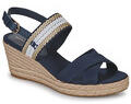 Tommy Hilfiger Éktalpú szandálok GOLDEN WEBBING MID WEDGE Tengerész 41