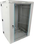 Pulsar RWDA1865-G 19" 18U 600x550 fali rack szekrény; kiforgatható; lapraszerelt; szürke; könnyített (RWDA1865-G) - digipont