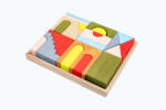 Marc toys Set Handmade, Constructor din Lemn Mati (MCA0162)