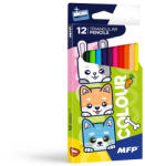 MFP Színesceruza Háromszögletű Készlet 12 Darab/Készlet Hegyezővel Colour (MFP6300666)
