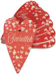  Fa Tábla Szeretlek Felirattal 6 cm 5 Darab/Csomag Piros (C6637)