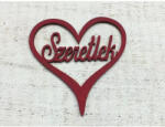  Fa - Szeretlek Szívben Meggypiros 10 cm (C15208)