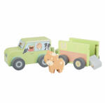 Orange Tree Toys Camion din lemn pentru transport animale de ferma, Orange Tree Toys (OTT07849)