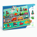 DJECO Puzzle din lemn Vroom-vroom, Djeco (DJ01831)