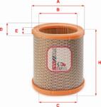 Sofima Filtru aer Sofima S 7258 A - compatibil Peugeot, Citroën - Sofima-S 7258 A (SOFIMAS7258A)