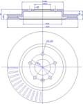 LPR Frana disc Disc frana LPR O1042V - compatibil Vauxhall, Opel (LPRO1042V)