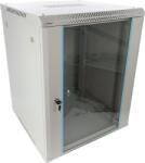 Pulsar RWA1566-G 19" 15U 600x600 fali rack szekrény; lapraszerelt; szürke; könnyített kialakítás (RWA1566-G) - hik-online