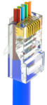 Nestron NPN-RJ45-1C6PTU-PC10 UTP RJ45 csatlakozó; Cat6; átfűzhető; fali és patch kábelekhez; 10 db/c (NPN-RJ45-1C6PTU-PC10) - hik-online