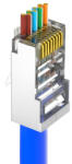 Nestron NPN-RJ45-1C6PTSF-PC10 Árnyékolt RJ45 csatlakozó; Cat6; átfűzhető; fali és patch kábelekhez (NPN-RJ45-1C6PTSF-PC10) - hik-online