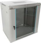 Pulsar RWA1264-G 19" 12U 600x450 fali rack szekrény; lapraszerelt; szürke; könnyített kialakítás (RWA1264-G)
