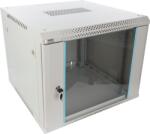 Pulsar RWA966-G 19" 9U 600x600 fali rack szekrény; lapraszerelt; szürke; könnyített kialakítás (RWA966-G) - hik-online