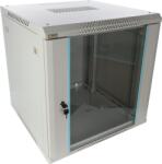 Pulsar RWA1266-G 19" 12U 600x600 fali rack szekrény; lapraszerelt; szürke; könnyített kialakítás (RWA1266-G) - hik-online