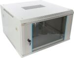 Pulsar RWA666-G 19" 6U 600x600 fali rack szekrény; lapraszerelt; szürke; könnyített kialakítás (RWA666-G) - hik-online
