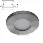 Kanlux Marin CT-S80-SN IP44 beépíthető spotlámpa, 35W 12V, Gx53 MR16 (4704)