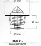 Triscan Sistem de racire motor Triscan 8620 2188 - compatibil Nissan, Mazda, Alfa, Peugeot - Triscan-8620 2188 (TRISCAN86202188)