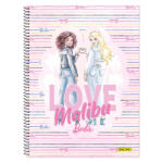 ONLINE Spirálfüzet Online Barbie Malibu, Pink A/4 80 lapos kockás vegyes (18120/10)