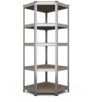 Apolcod Horganyzott fém polcrendszer ECONOMY - sarok - 180x90x45 (5 polcos)