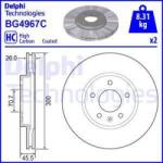 Delphi Frana disc Disc frana Delphi BG4967C - compatibil Opel, Vauxhall (DELPHIBG4967C)
