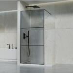 Inter Ceramic Стъклен параван за баня 123b, статичен 90х200 см, черен мат